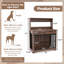 Meuble pour cage 38 po, table cage robuste avec 2 tiroirs de rangement et tablettes, table de bout avec porte coulissante pour chien à l'intérieur, table de bout