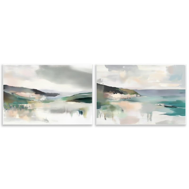 Ensemble de 2 plaques murales Abstract Wild Rhythms, design par Mona Grace, H 13 po x l 38 po