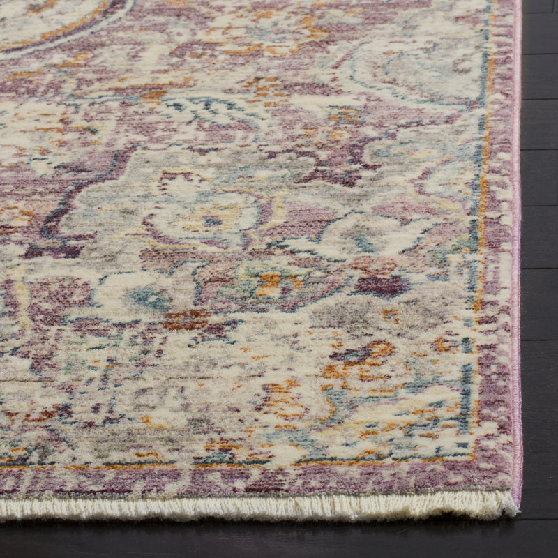 Bachus Damask Viscose Area Rug, Runner 69 x 244 cm