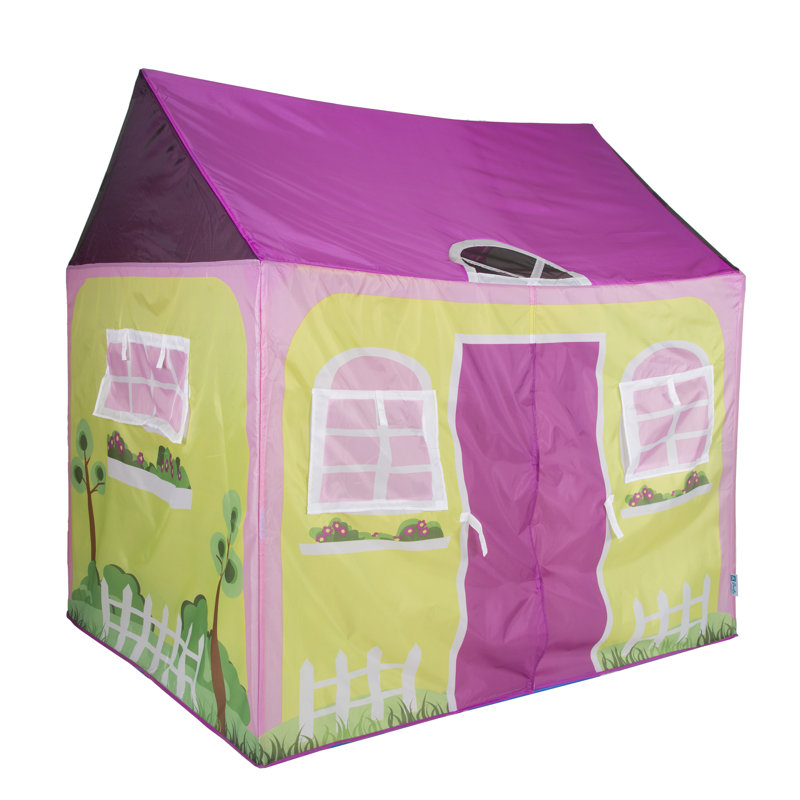 Pink and Yellow Cottage House Kids Play Tent 58" x 48"