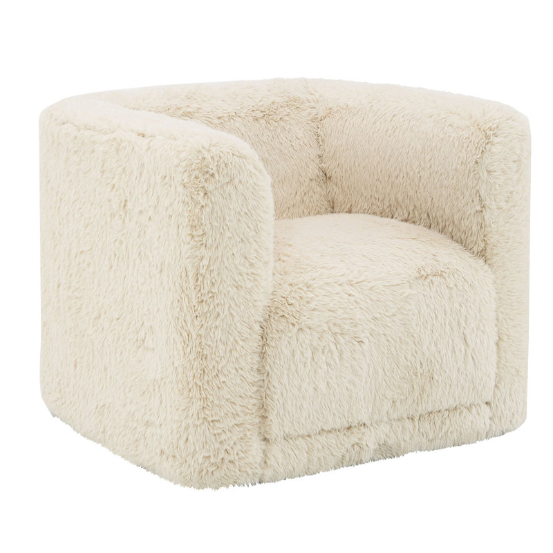 Chaise pivotante beige avec construction, confort en mousse complète, housse en lin élégante pour un siège moderne, support de coussin, structure en bois