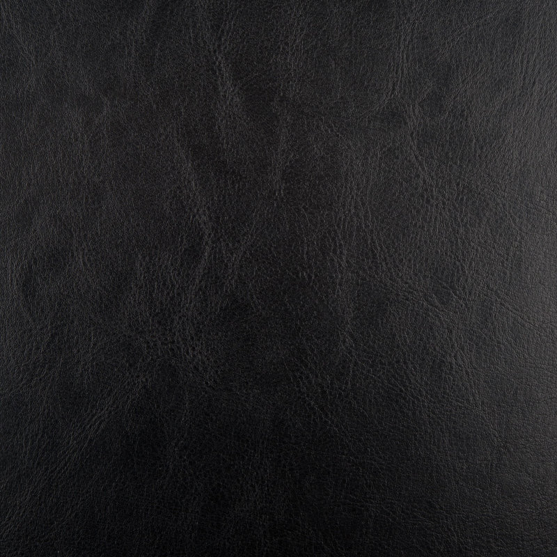 Dann 19.5'' H Tufted Linen Upholstered Side Chair, Black Faux Leather
