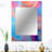Transitional pink and blue shapes VI - Transitional Shapes Wall Mirror, Modern Decorative Mirror, Printed Metal Art-1900258419