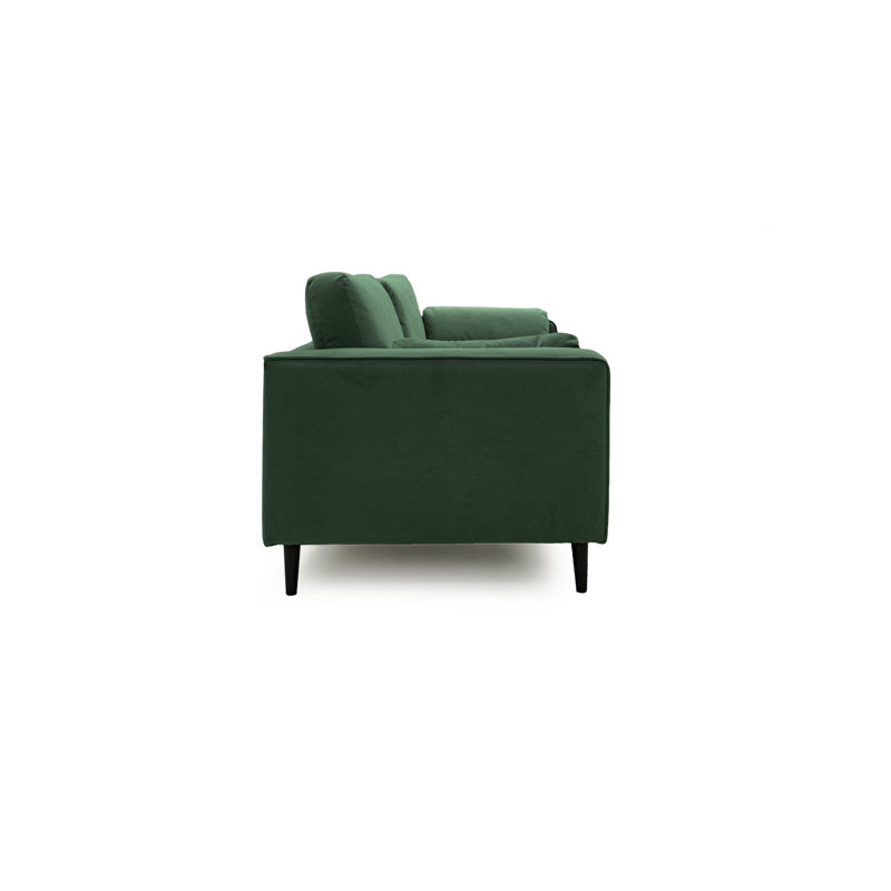Millerville 4 Seater Velvet Sofa, Dark Green
