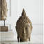 Grande sculpture tête de Bouddha méditant