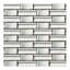Crochet 1.06 in. x 3.43 in. Basketweave Ceramic Tile-820504776