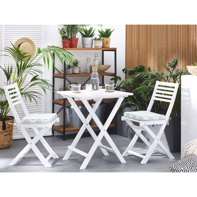 2 - Person Acacia Rectangular Solid Wood Patio Dining Set