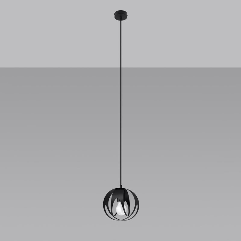 Bernia 1 - Light Stainless Steel Pendant, Black