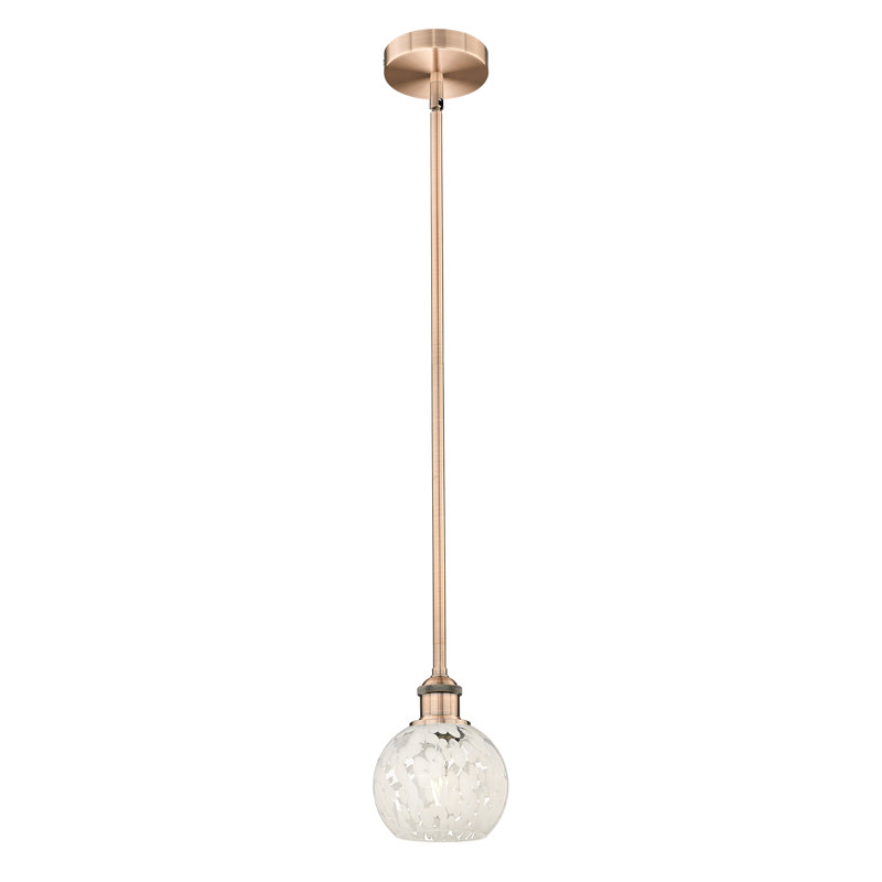 Luminaire suspendu 1 lumière Ivana, H 7,5 po x l 6 po x P 6 po, Cuivre antique