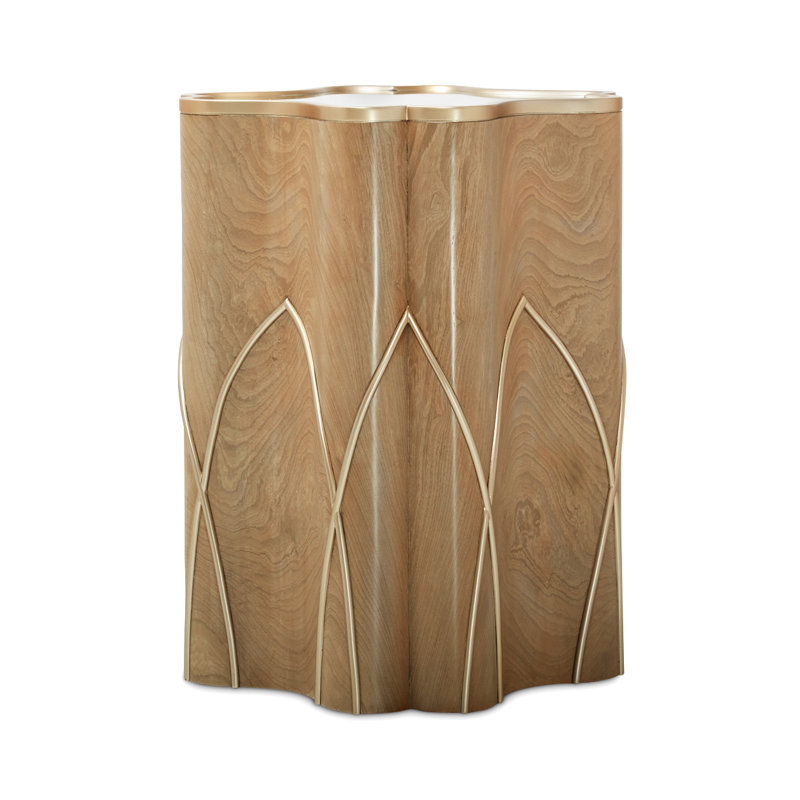 Villa Cherie End Table, Chardonnay/Caramel
