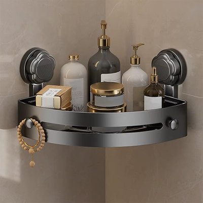 Rain gear Bathroom Suction Organizer Corner Shower Shelf Suction Cup Wall Mounted Basket Triangles Bath Rack No-Drill Storage Holders Punch Storage Rack For Shampoo