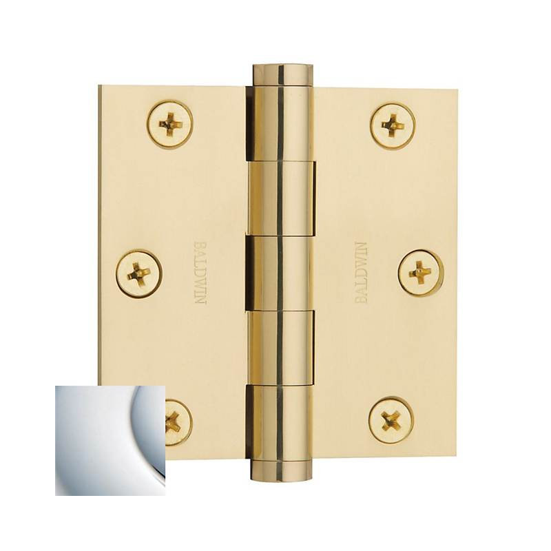3" H x 3" W Butt Bearing Door Hinge, Bright Chrome