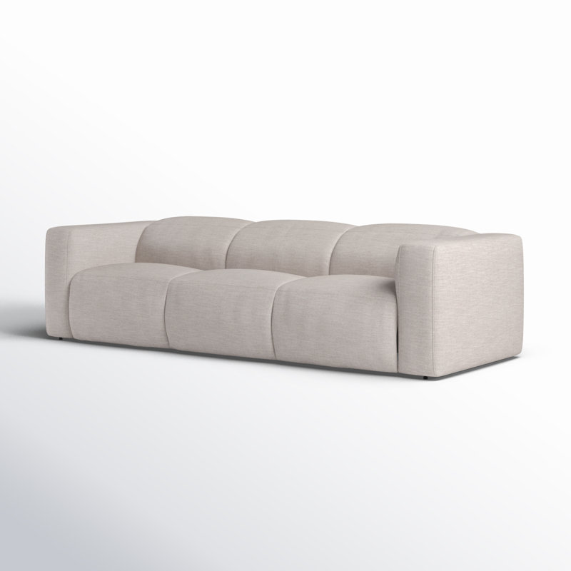 Radley 124" Leather Power Reclining Sofa, Gray Polyester Blend