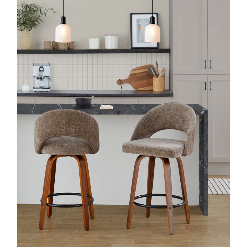 Tabouret de comptoir à hauteur fixe, Beige