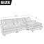 Canapé modulaire en L rembourré en L 108 po avec coussins en mousse compressée avec repose-pieds en mousse Brooklington-2089506757