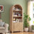 Storage Bookcase/Arched Cabinet With Fluted Doors & Adjustable Shelves – Entryway, Living Room-2132478056-2138823606