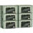Sorbus Fabric Storage Bins: Stackable, Foldable Organizer Bags, with Clear Window (Set of 6), Teal-110167828