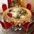 Washable Polyester Santa Claus Pattern Tablecloth for Christmas Decor