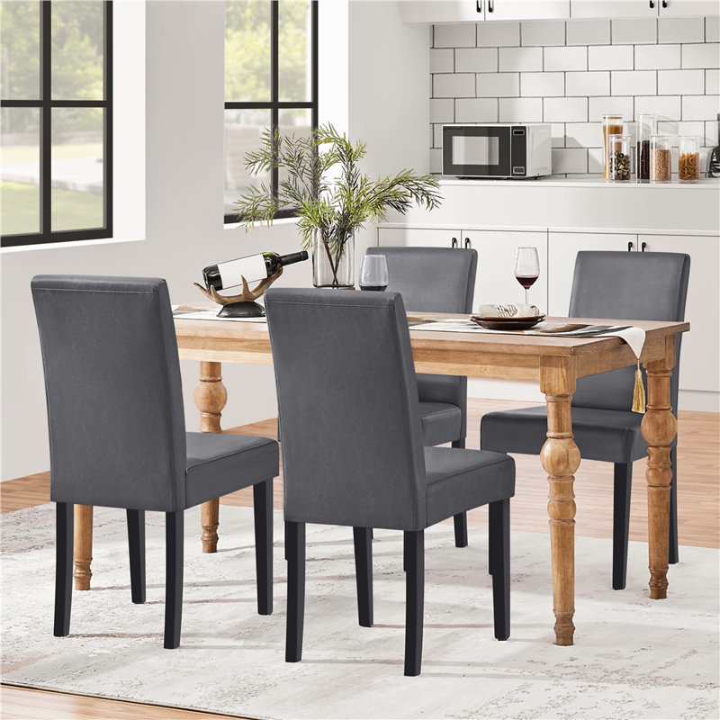 Coan 45cm H Upholstered Side Chair, Dark Grey