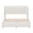 Modern Platform Bed with Customizable Curved Cloud Headboard and Bouclé Upholstery