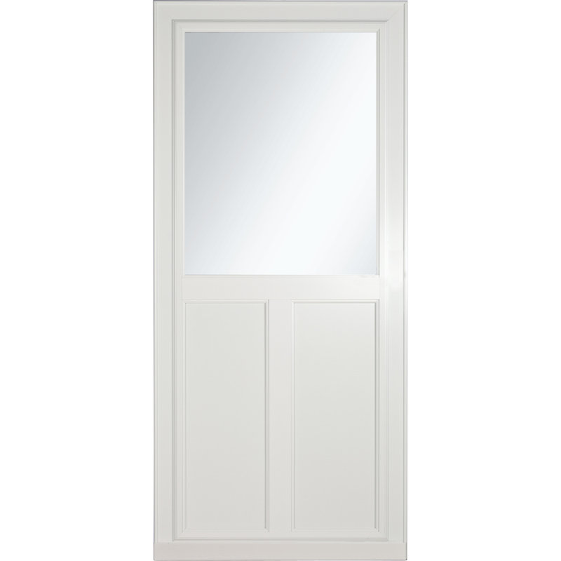 Porte de tempête avec écran escamotable 80 Series Highview (poignée vendue séparément), 32 po x 81 po, Blanc