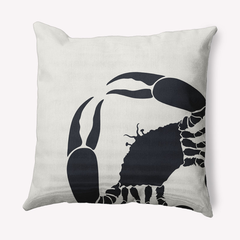 Housse de coussin et insert Shirley Mills en crabe PAN468, 18 po x 18 po, Requin bleu