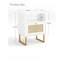 Table de chevet en rotin avec rangement, table de chevet moderne Mid-Century avec tiroir et tablette ouverte, table d'appoint Boho Farmhouse pour chambre à coucher et salon