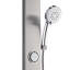 Panneau de douche FORNO ACQUA AcquaSPA en acier inoxydable, douche de pluie, pomme de douche à main, jets de corps, inverseur 6 fonctions, débit de 2,5 GPM