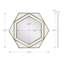 Miroir mural 35,4 "Modern Glam Hexagon