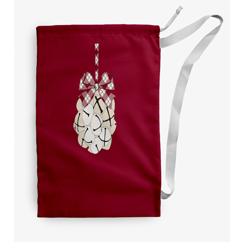 Fabric Laundry Bag with Handles, Medium (36" H x 28" W), Red