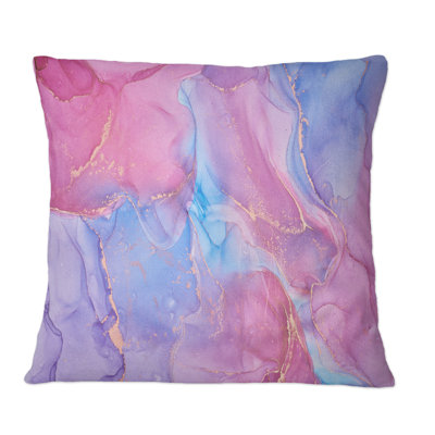 Coussin décoratif translucide rose et bleu - Nuage imprimé moderne