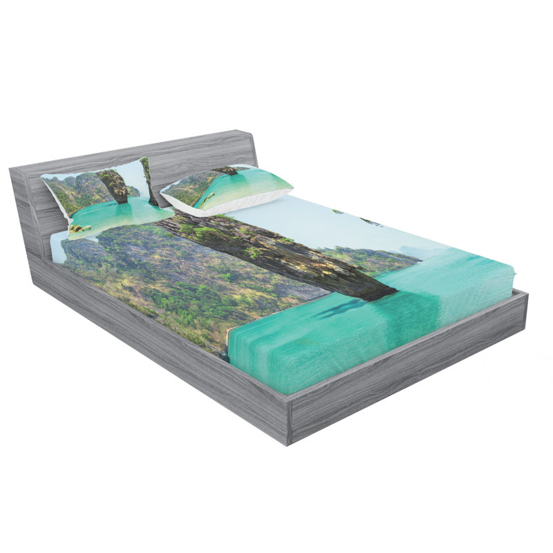 Microfiber Sheet Set, Queen Sheet Set with Fitted Sheet