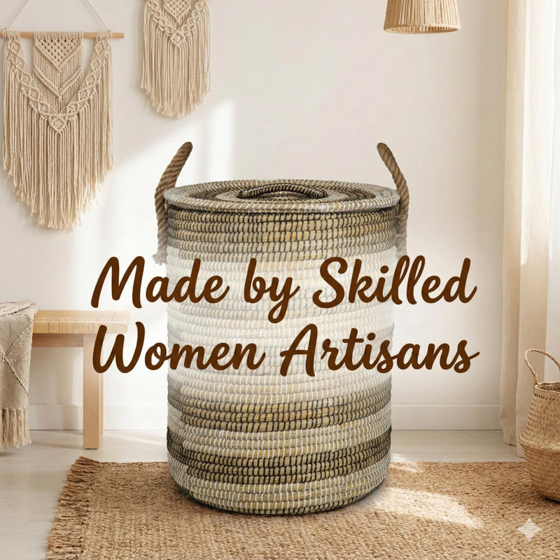 Panier à linge cylindrique avec poignées et couvercle Debruyne