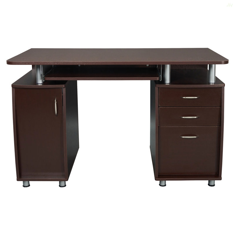 Bureau d'ordinateur avec rangement Techni Mobile, Brun