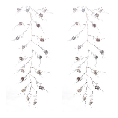 Guirlande Fleced Pinecone Twig (ensemble de 2)
