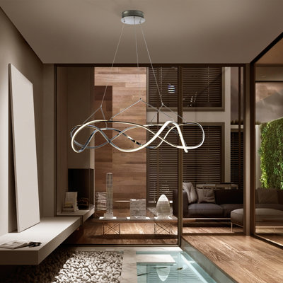 Berto 2 - Light LED Chandelier with Plastic Accents