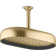 Statement 14" Single-Function Wall or Ceiling-Mount Round Rainhead, Oblong Rain Showerhead 2.5 GPM