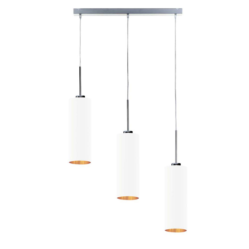 Tonasket 3 - Light Kitchen Island Pendant, White/Dark Grey