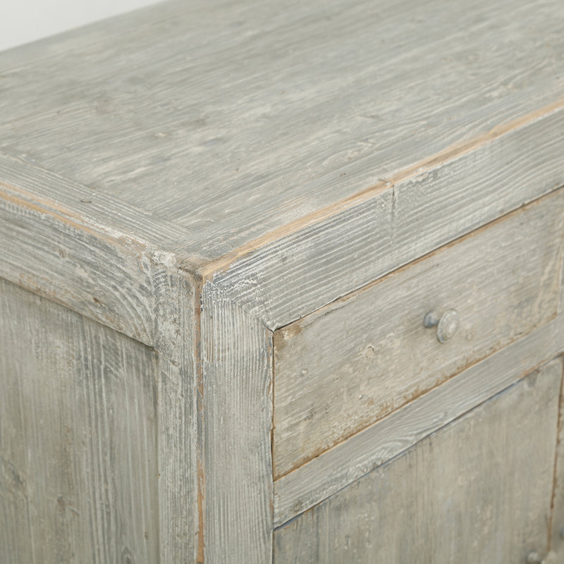 72 in. W Solid Wood Sideboard, Gray Wash