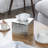 Bathroom Silver Square Tissue Box Cover