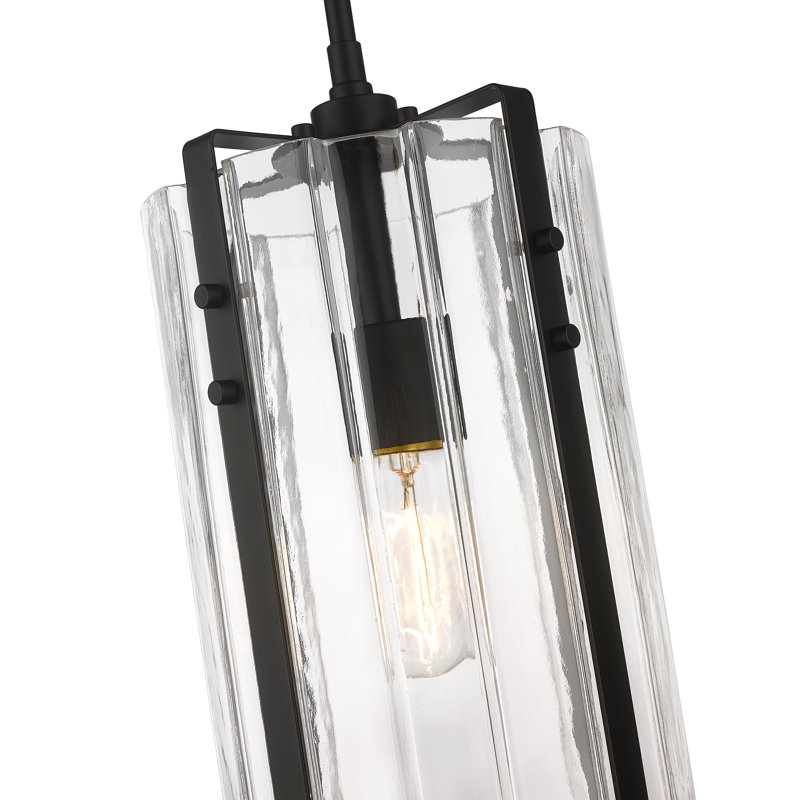 Luminaire suspendu 1 lumière, Noir mat
