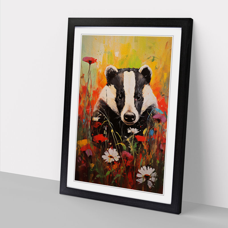 Single Picture Frame Print on Wood, 46cm H x 34cm W, Black Framed