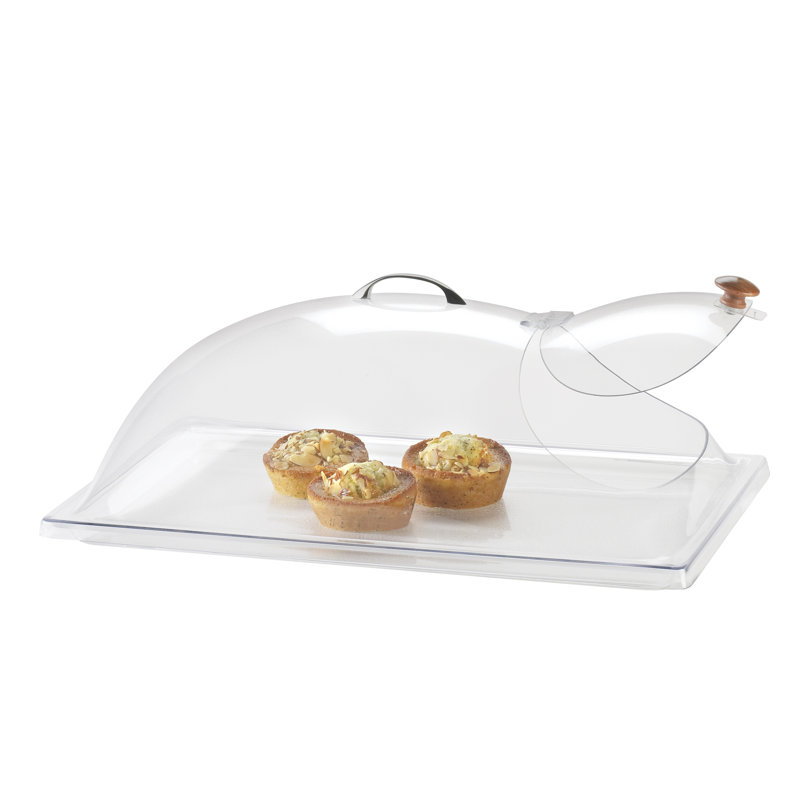 Classic Clear Dome Display Cover with Single End Opening and Door - 12" X 20" X 7 1/2"