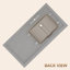 Évier de salle de bain simple 42 po x P 22 po en marbre reconstitué avec dosseret de 4 po en marbre gris-122282469