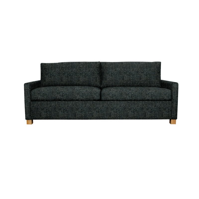 Louisa 87'' Square Arm Sofa Bed, Connelly Crow Performance Tweed