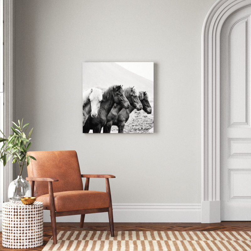 B And W Horses IX by PHBurchett - Wrapped Canvas Print, 76cm H x 76cm W