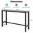Table de bar d'extérieur de 55 pouces avec plateau imperméable et structure en métal robuste