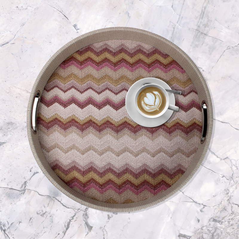 Bellamae Tray, Brown and pink