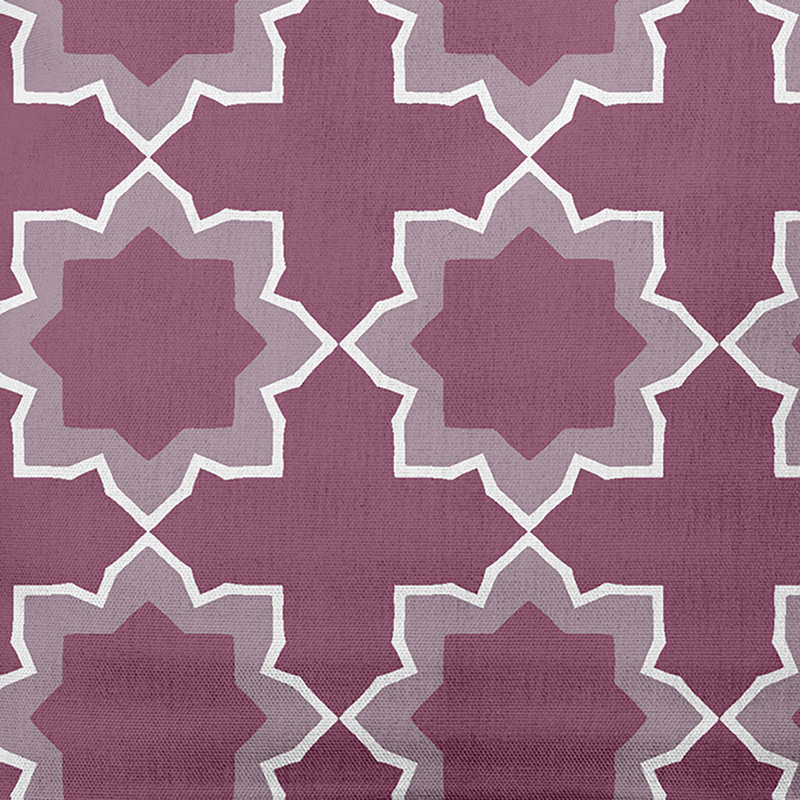 Housse et insert de coussin d'extérieur carré bohémien, H 18 po x l 18 po, Violet