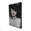 Mysterious Red Lips Lady - décor d'art sur toile noir et blanc
